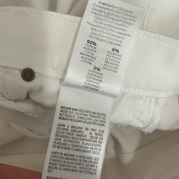MOTHER Insider Crop Step Fray White Flare Jeans in Glass Slipper Raw Hem Size 25 - Picture 13 of 16